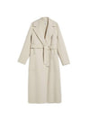 Paolore Belted Virgin Wool Single Coat Beige - S MAX MARA - BALAAN 1