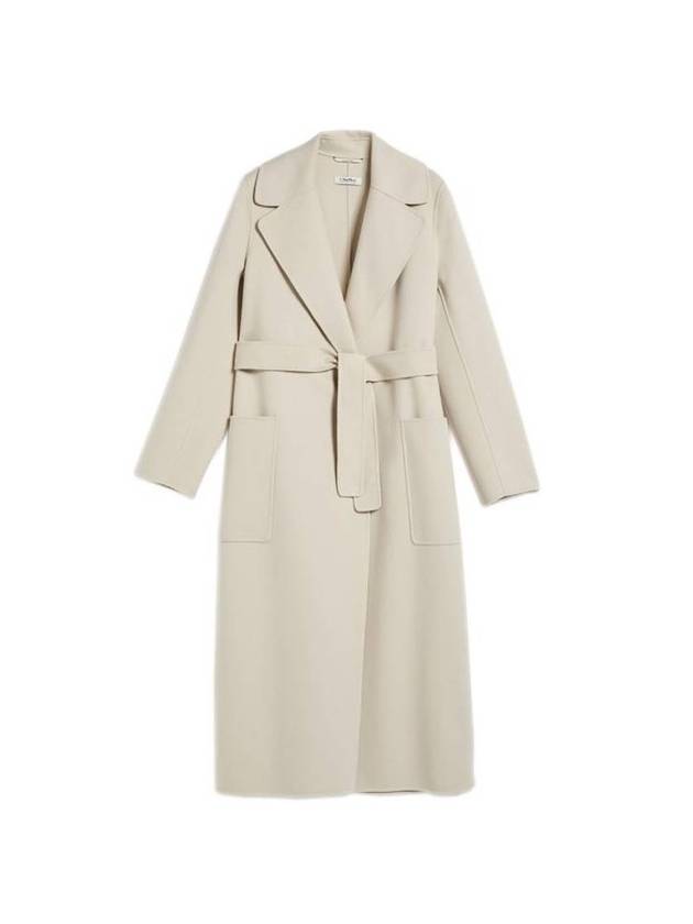 Paolore Belted Virgin Wool Single Coat Beige - S MAX MARA - BALAAN 1