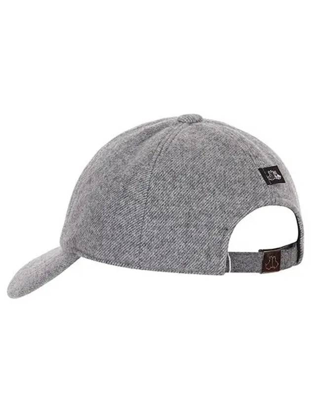 Men s twill tissue logo ball cap 8404GXAC GREY - BLACK&WHITE - BALAAN 4