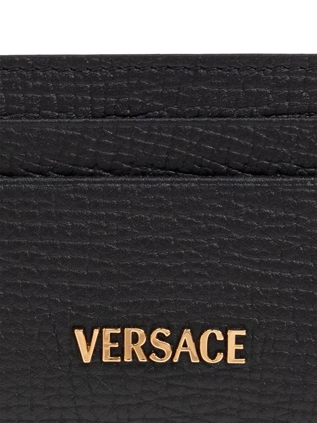 Versace Leather Card Holder, Men's, Black - VERSACE - BALAAN 4