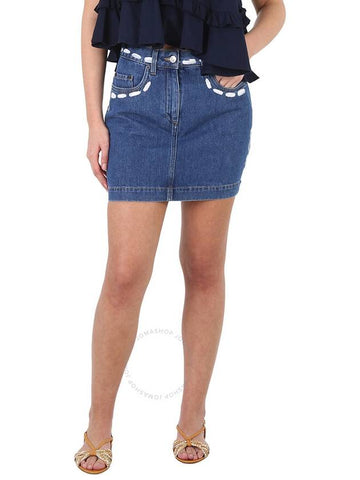 Moschino Ladies Cotton Denim Mini Skirt, Brand Size 36 (US Size 2) - MOSCHINO - BALAAN 1