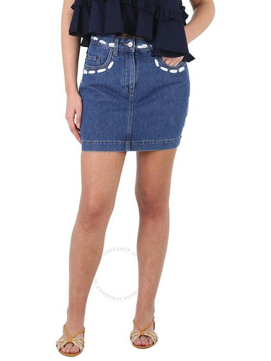 Moschino Ladies Cotton Denim Mini Skirt, Brand Size 36 (US Size 2) - MOSCHINO - BALAAN 1