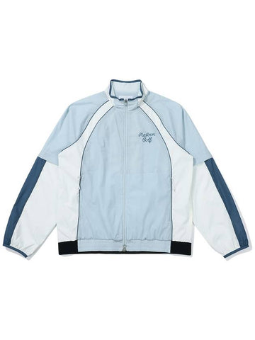 Bucket color block detachable jacket SKY BLUE MAN - MALBON GOLF - BALAAN 1