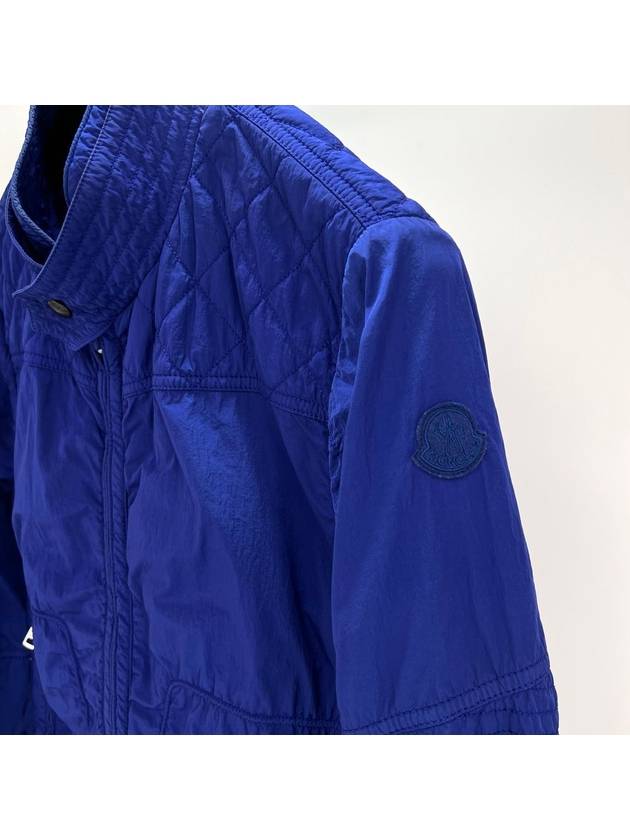 Logo patch windbreaker jacket blue size 1 - MONCLER - BALAAN 6