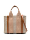 Woody Logo Small Tote Bag Soft Tan - CHLOE - BALAAN 1