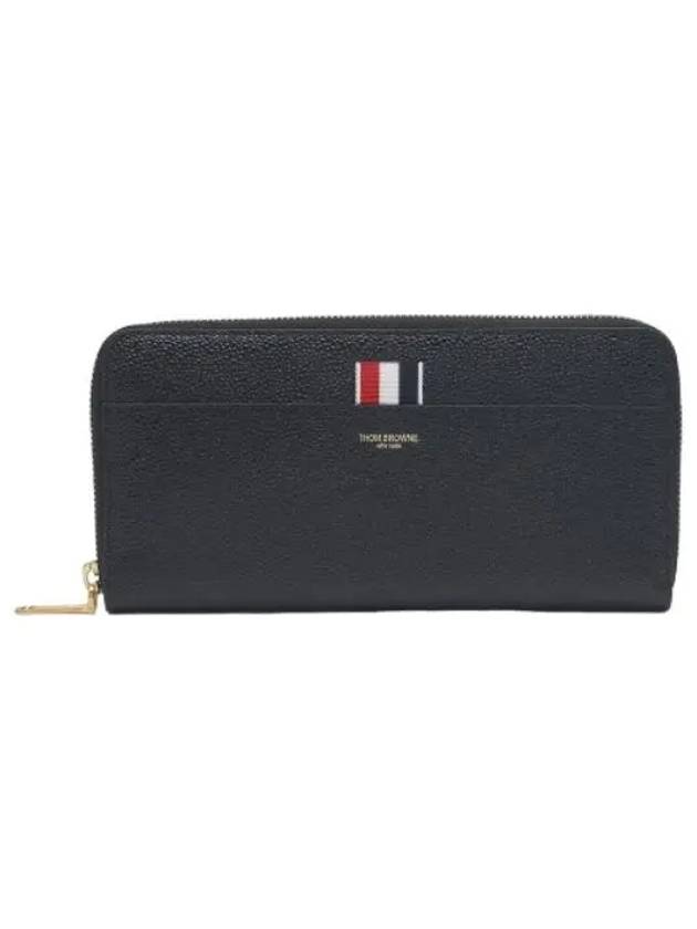 Grosgrain Tab Leather Continental Long Wallet Black - THOM BROWNE - BALAAN 2