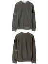 Logo Wappen Washed Raglan Sweatshirt Charcoal - STONE ISLAND - BALAAN 5