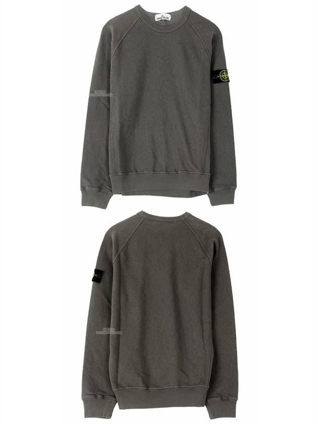 Logo Wappen Washed Raglan Sweatshirt Charcoal - STONE ISLAND - BALAAN 5