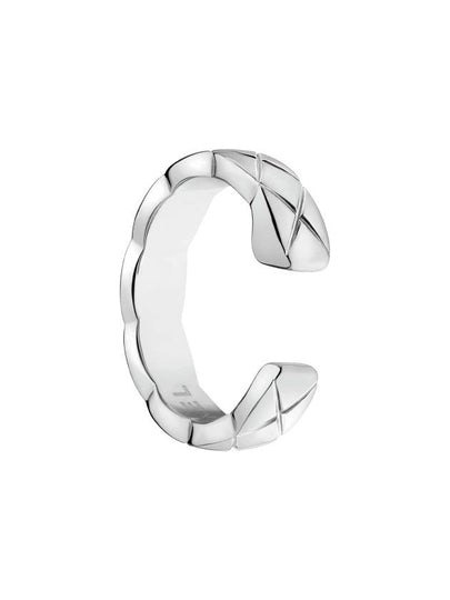 COCO CRUSH single earring 18K white gold quilted J12618 - CHANEL - BALAAN 2