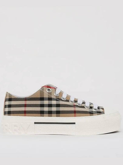 Vintage Check Cotton Sneakers Archive Beige - BURBERRY - BALAAN 2