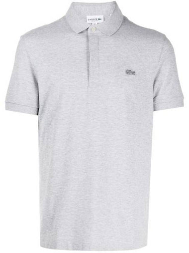 Men's Paris Regular Fit Stretch Cotton Pique Short Sleeve Polo Shirt Grey - LACOSTE - BALAAN 1