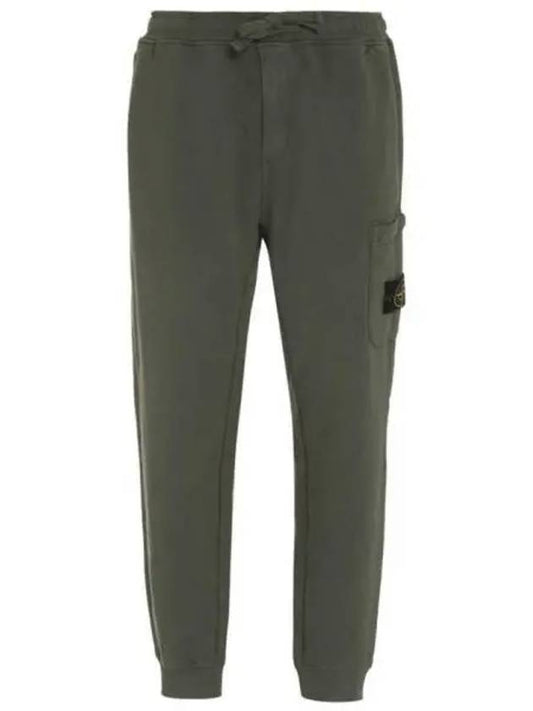 Compass Patch Cotton Track Pants Dark Green - STONE ISLAND - BALAAN 2