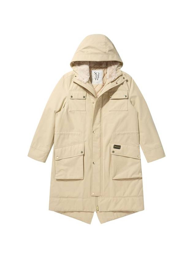 Boa Fur Hooded Nocturnal Parka Ivory - SOLEW - BALAAN 2