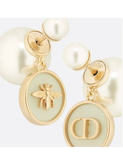 Dior Tribales Earrings Gold Finish Metal White - DIOR - BALAAN 2