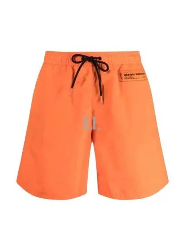 Logo Patch Nylon Swim Shorts Orange - HERON PRESTON - BALAAN 2