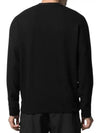 Jacquard Signature Big Logo Pullover Knit Top Black - STONE ISLAND - BALAAN 6