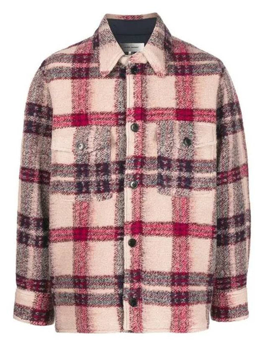 Kervont Check Shirt Jacket Burgundy - ISABEL MARANT - BALAAN 2