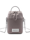 5AC Number Logo Texture Leather Bucket Bag Grey - MAISON MARGIELA - BALAAN 3