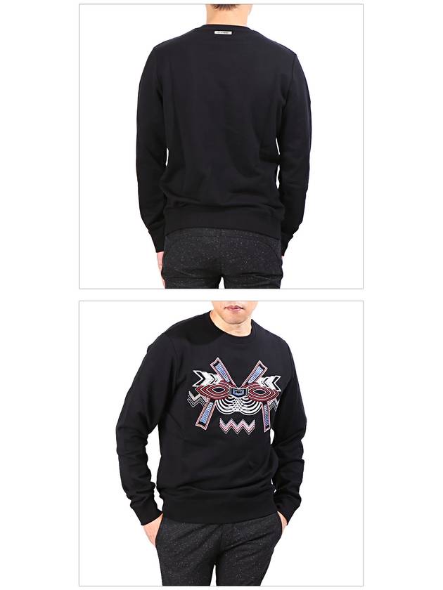 Embroidered Sweatshirt Black - LES HOMMES - BALAAN 4