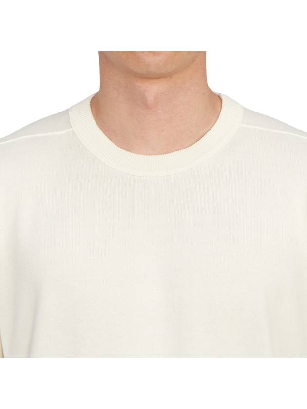 Crewneck Soft Cotton Knit Top White - STONE ISLAND - BALAAN 6