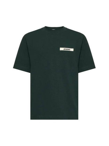 Le Gros Grain Logo Short Sleeve T-Shirt Green - JACQUEMUS - BALAAN 1