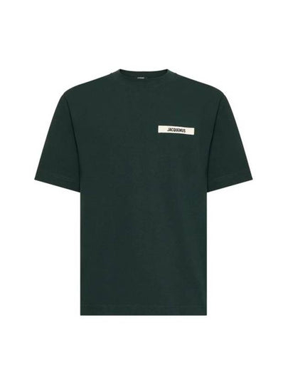 Le Gros Grain Logo Short Sleeve T-Shirt Green - JACQUEMUS - BALAAN 2