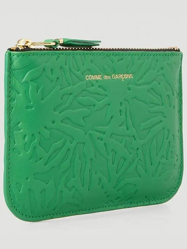 Embossed Forest Leather Pouch Clutch Bag Green - COMME DES GARCONS WALLET - BALAAN 2