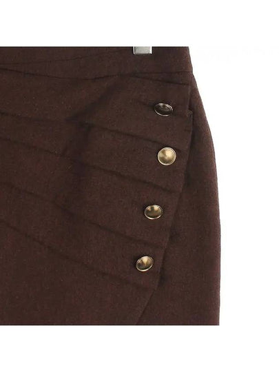 SJSJ Brown color wool blend skirt - SYSTEM - BALAAN 2