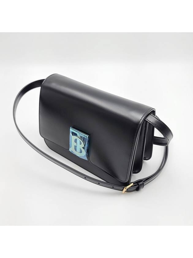 Small Leather TB Shoulder Bag Black - BURBERRY - BALAAN 7