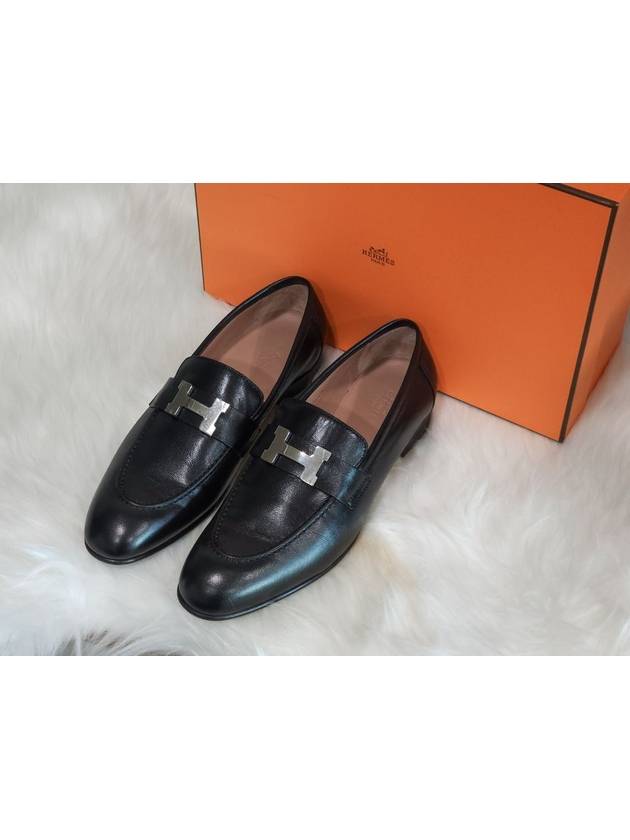 Same day delivery Paris loafer black silver H201199Z 36 5 size - HERMES - BALAAN 6