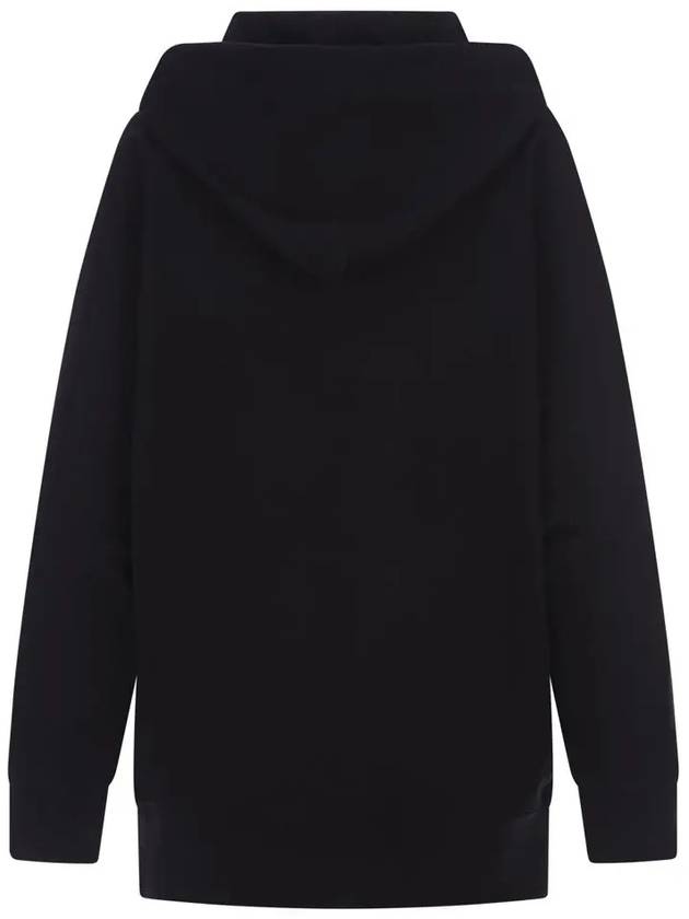 Lillo Graphic Print Cotton Hoodie Black - MAX MARA - BALAAN 4