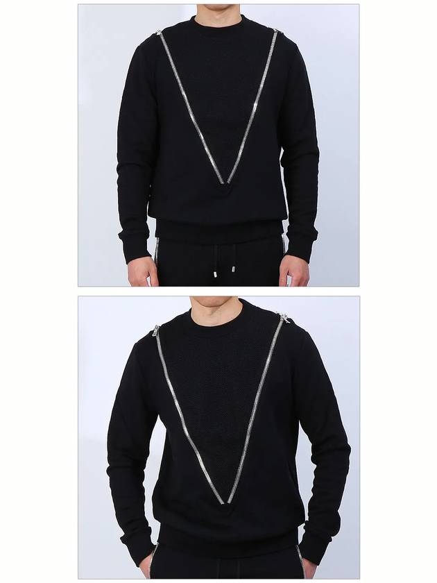 Zipper Knit Top Black - BALMAIN - BALAAN 3