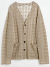 Men's Check Relaxed Fit Cardigan Grey - OUR LEGACY - BALAAN 2