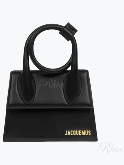 Le Chiquito Noeud Coiled Leather Tote Bag Black - JACQUEMUS - BALAAN 2