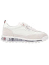 Vitello Calf Leather Clear Sole Tech Runner Sneakers White - THOM BROWNE - BALAAN 2