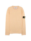 Wappen Patch Crew Neck Knit Top Yellow - STONE ISLAND - BALAAN 1