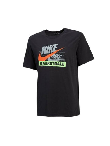 Basketball Hoops Graphic Short Sleeve T-shirt Black - NIKE - BALAAN 1