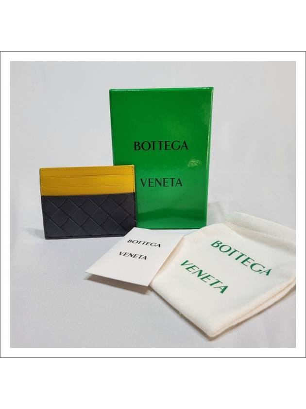 Intrecciato Two-Tone Card Wallet Yellow - BOTTEGA VENETA - BALAAN 10