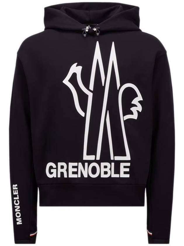 Grenoble logo hoodie black - MONCLER - BALAAN 2