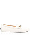 Women's Gommino Leather Driving Shoes White - TOD'S - BALAAN 2