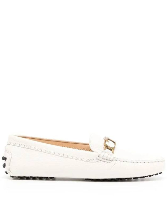 Women's Gommino Leather Driving Shoes White - TOD'S - BALAAN 2