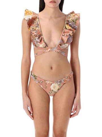 Zimmermann Tallow Wrap Ruffle Bikini - ZIMMERMANN - BALAAN 1