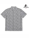 logo print high neck short sleeve t-shirt 9524LZSSWHITE - BLACK&WHITE - BALAAN 1