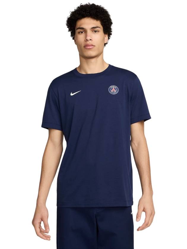 PSG Club Essentials Short Sleeve T-Shirt Navy - NIKE - BALAAN 2