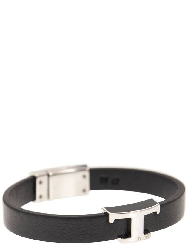 T silver bracelet black - TOD'S - BALAAN 3