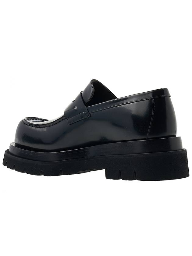 Lug Leather Loafers Black - BOTTEGA VENETA - BALAAN 4