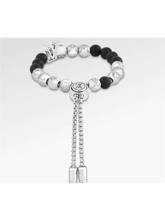 LV Monogram Beads Bracelet Silver - LOUIS VUITTON - BALAAN 2