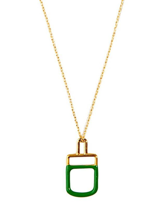 Women Ice Pop Necklace Pistachio Gold - ALIITA - BALAAN 2