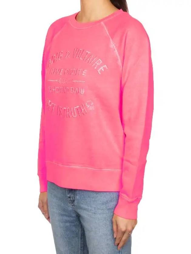 Embroidered Logo Sweatshirt Pink - ZADIG & VOLTAIRE - BALAAN 4