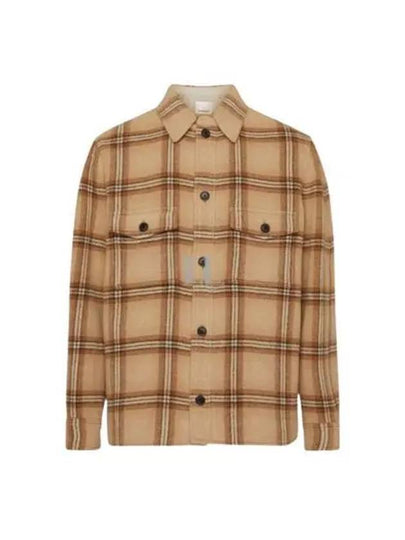 Kervon Check Wool Shirt Jacket Camel - ISABEL MARANT - BALAAN 2